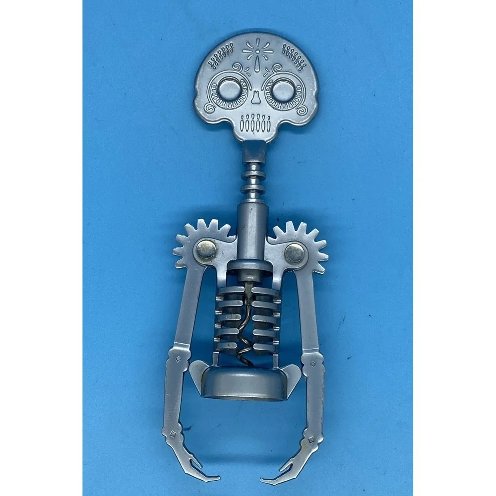 Wine Bottle Corkscrew Day of the Dead Collectable Barware Wine Tools Bar Toolsy